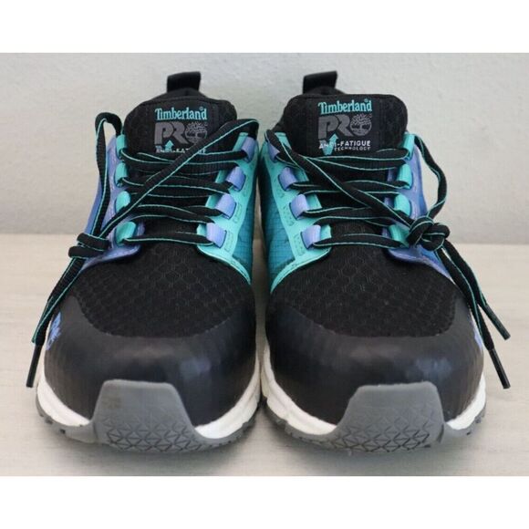 Timberland Pro Women's Sz 8.5W Black/Aqua Radius Comp Toe Work Shoes - Picture 11 of 11